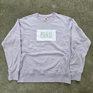 Vtg Y2k PIGALLE Box Logo Paris Designer Heavyweight Sweatshirt Asap Rocky Lg